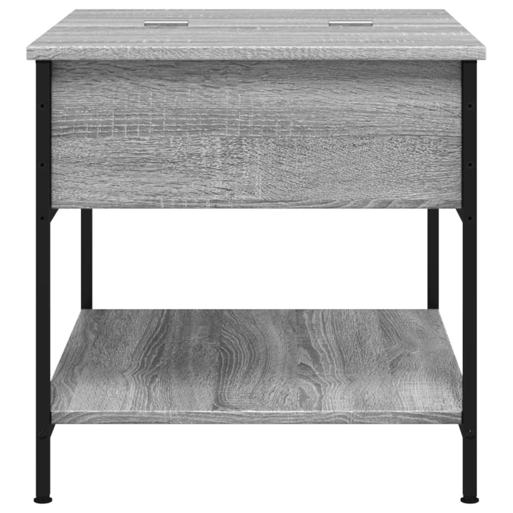 Table basse sonoma gris 70x50x50 cm bois d'ingénierie et métal - XIOS