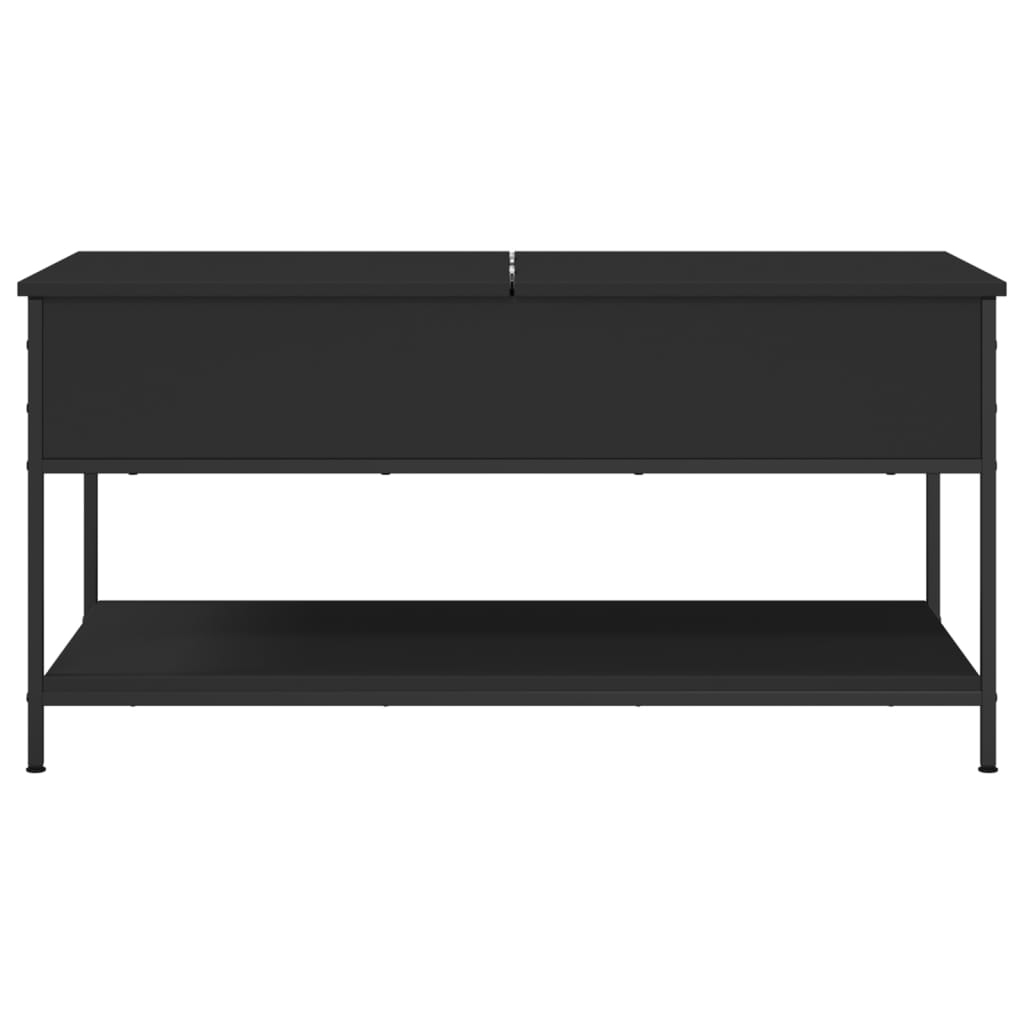 Table basse noir 100x50x50 cm bois d'ingénierie et métal - XIOS