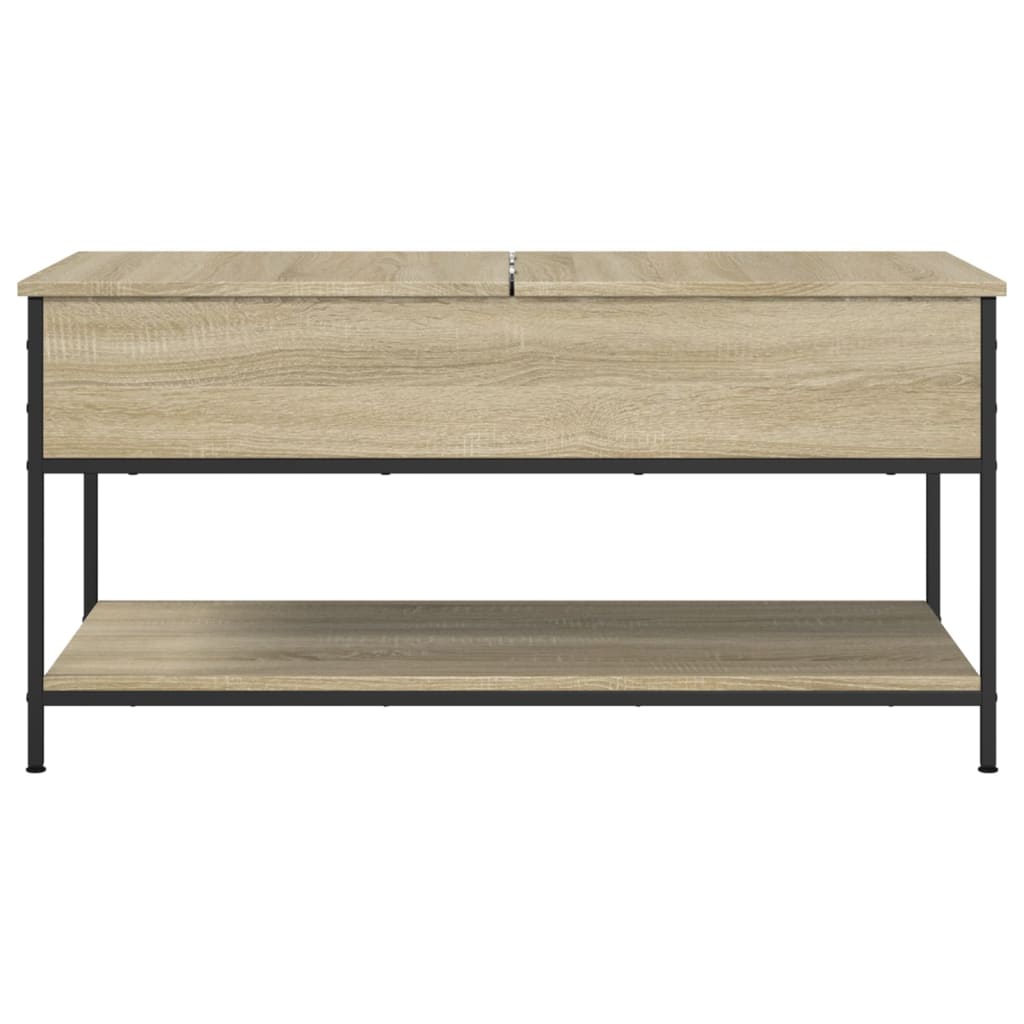 Table basse chêne sonoma 100x50x50cm bois d'ingénierie et métal - XIOS
