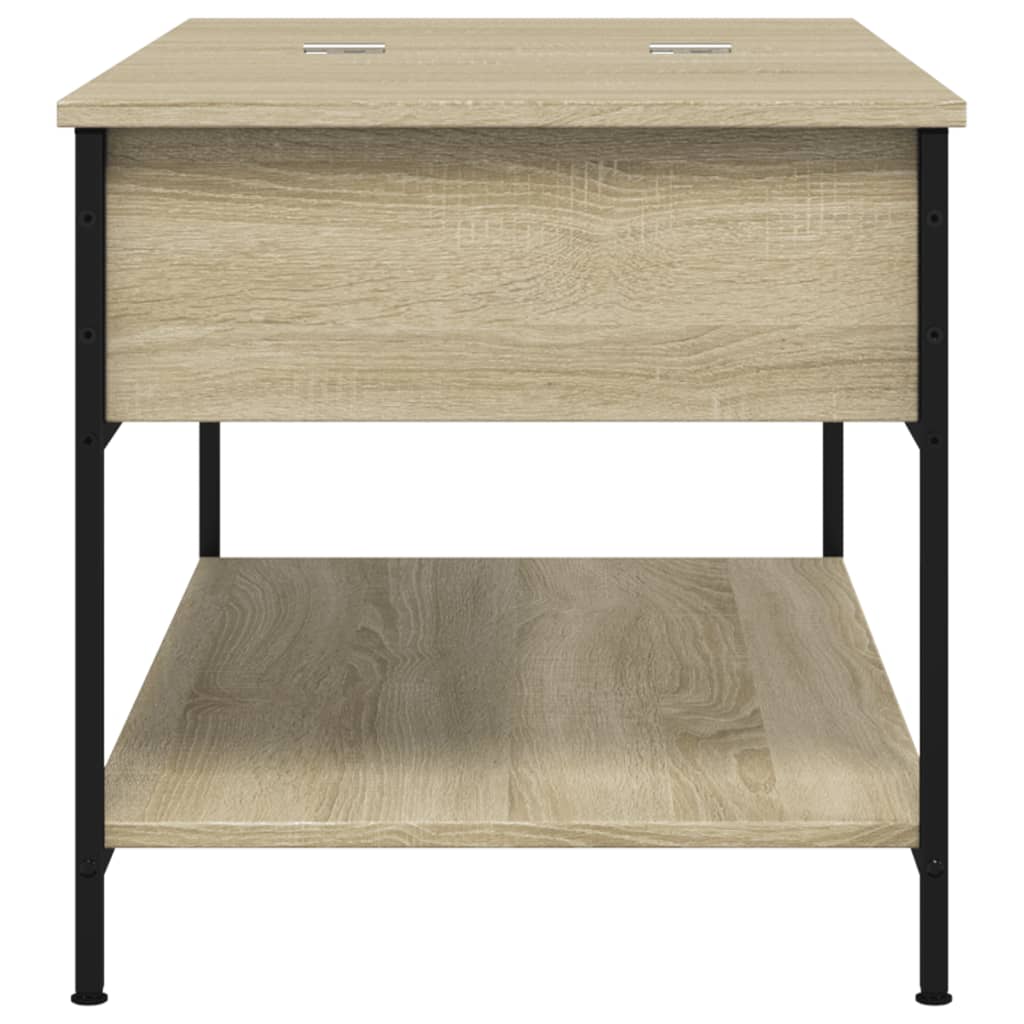 Table basse chêne sonoma 100x50x50cm bois d'ingénierie et métal - XIOS