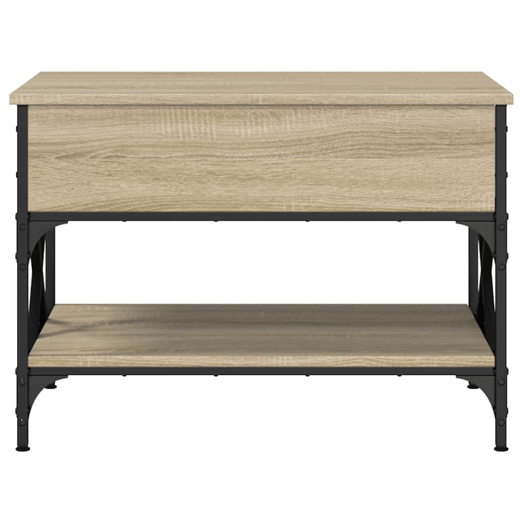 Table basse chêne sonoma 70x50x50 cm bois d'ingénierie et métal - XIOS
