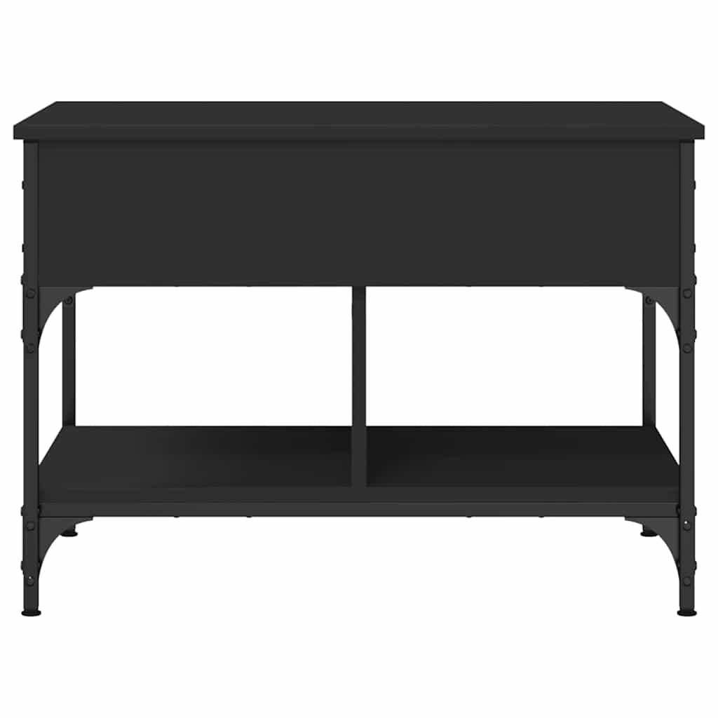 Table basse noir 70x50x50 cm bois d'ingénierie et métal - XIOS