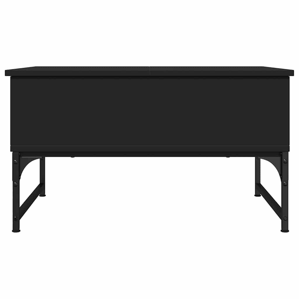 Table basse noir 70x50x40 cm bois d'ingénierie et métal - XIOS