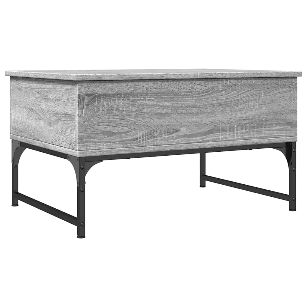Table basse sonoma gris 70x50x40 cm bois d'ingénierie et métal - XIOS