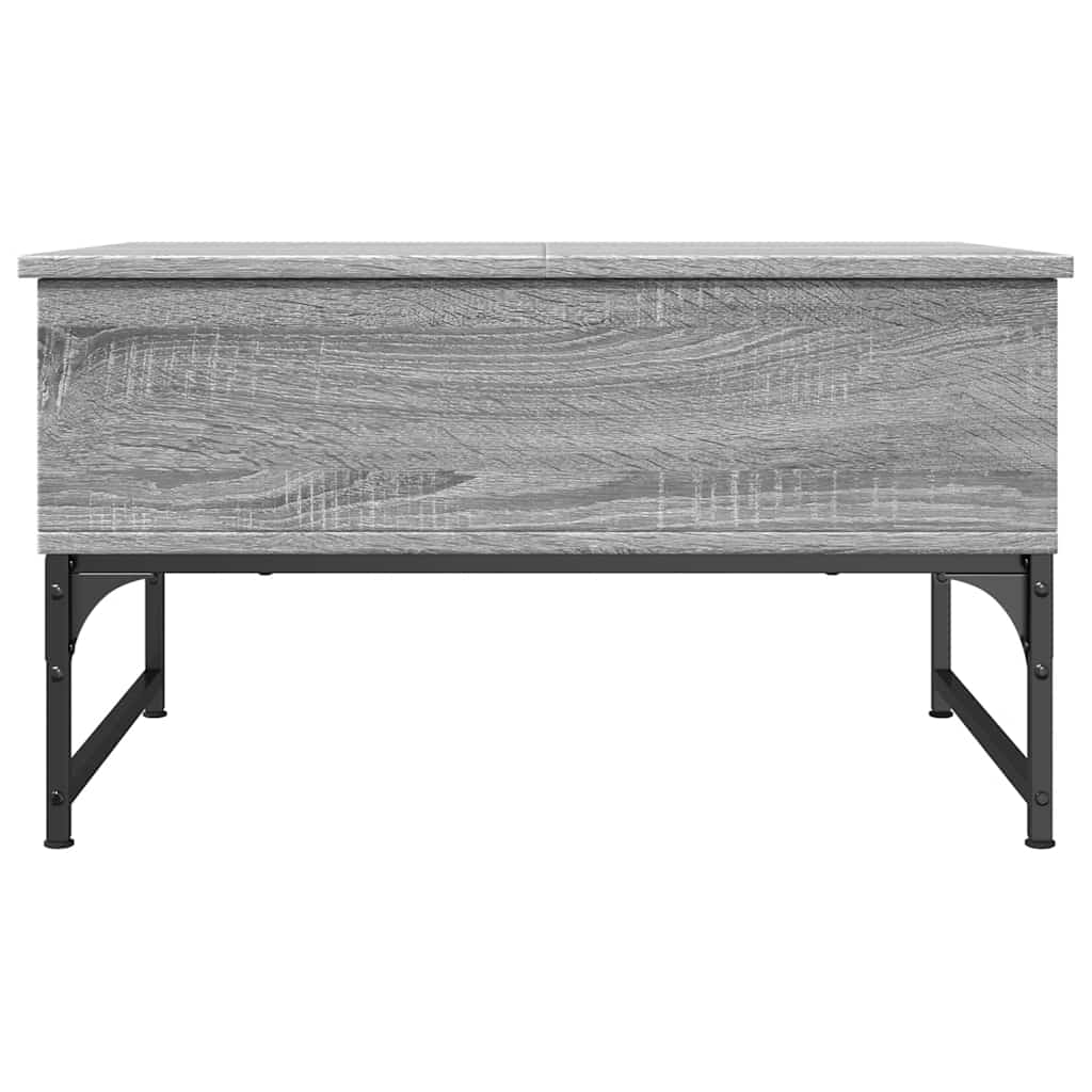 Table basse sonoma gris 70x50x40 cm bois d'ingénierie et métal - XIOS