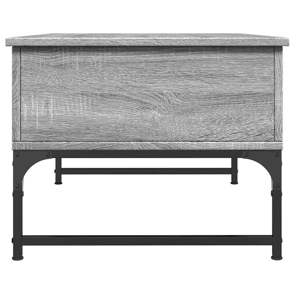 Table basse sonoma gris 70x50x40 cm bois d'ingénierie et métal - XIOS