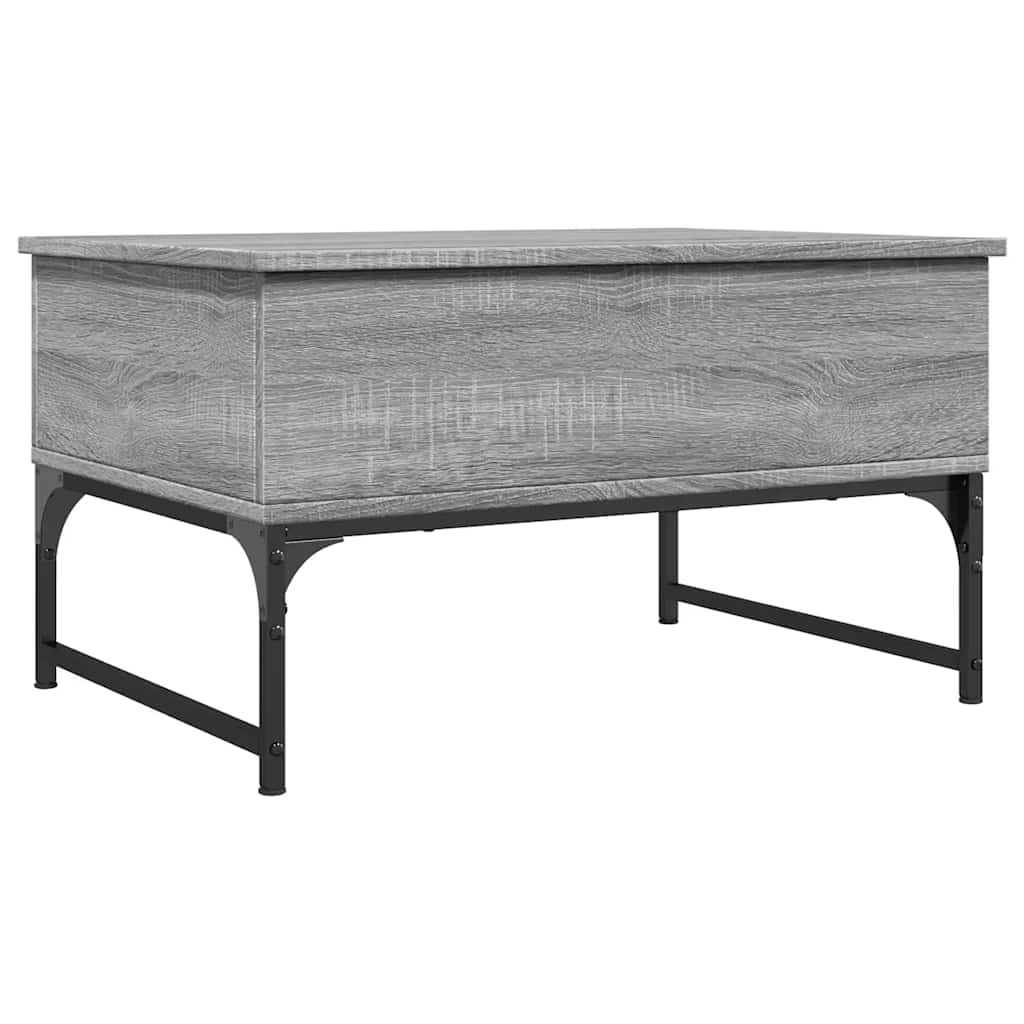 Table basse sonoma gris 70x50x40 cm bois d'ingénierie et métal - XIOS