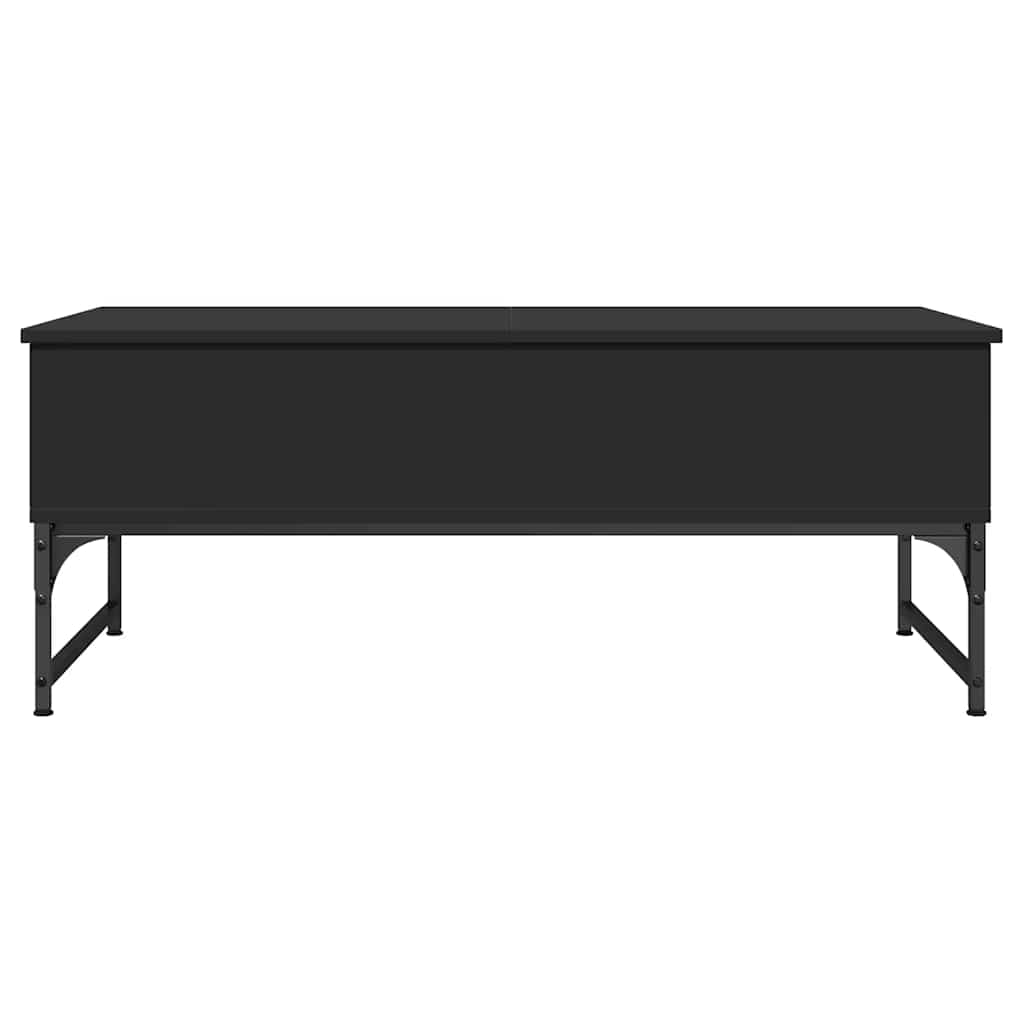 Table basse noir 100x50x40 cm bois d'ingénierie et métal - XIOS