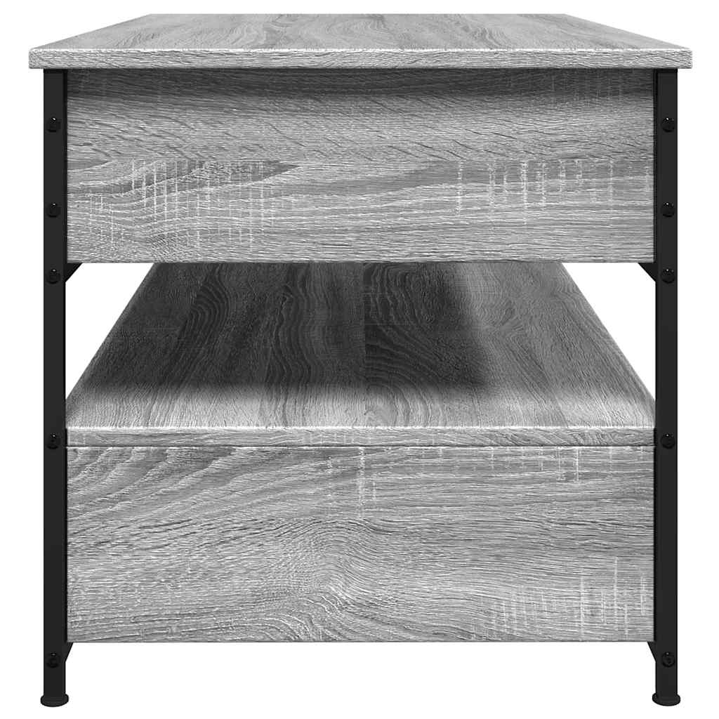 Table basse sonoma gris 85x50x50 cm bois d'ingénierie et métal - XIOS