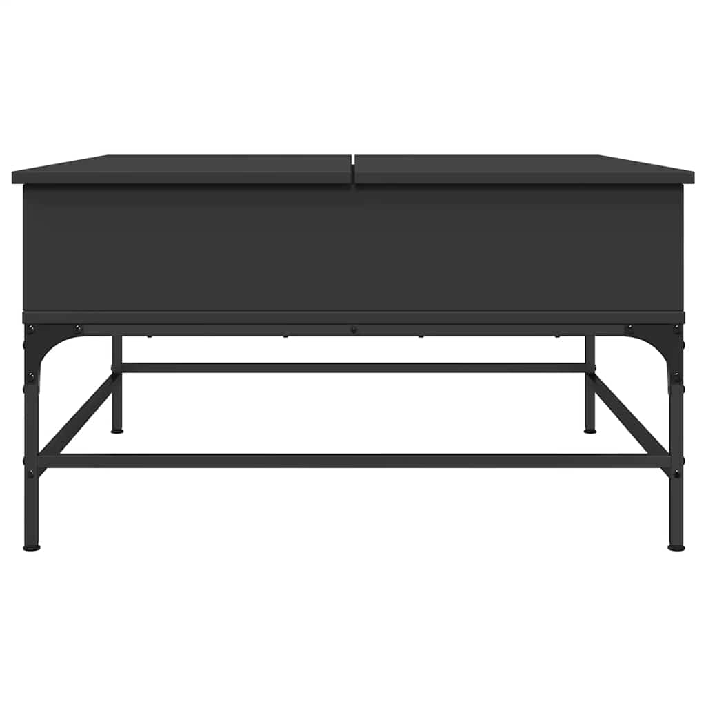 Table basse noir 80x80x45 cm bois d'ingénierie et métal - XIOS