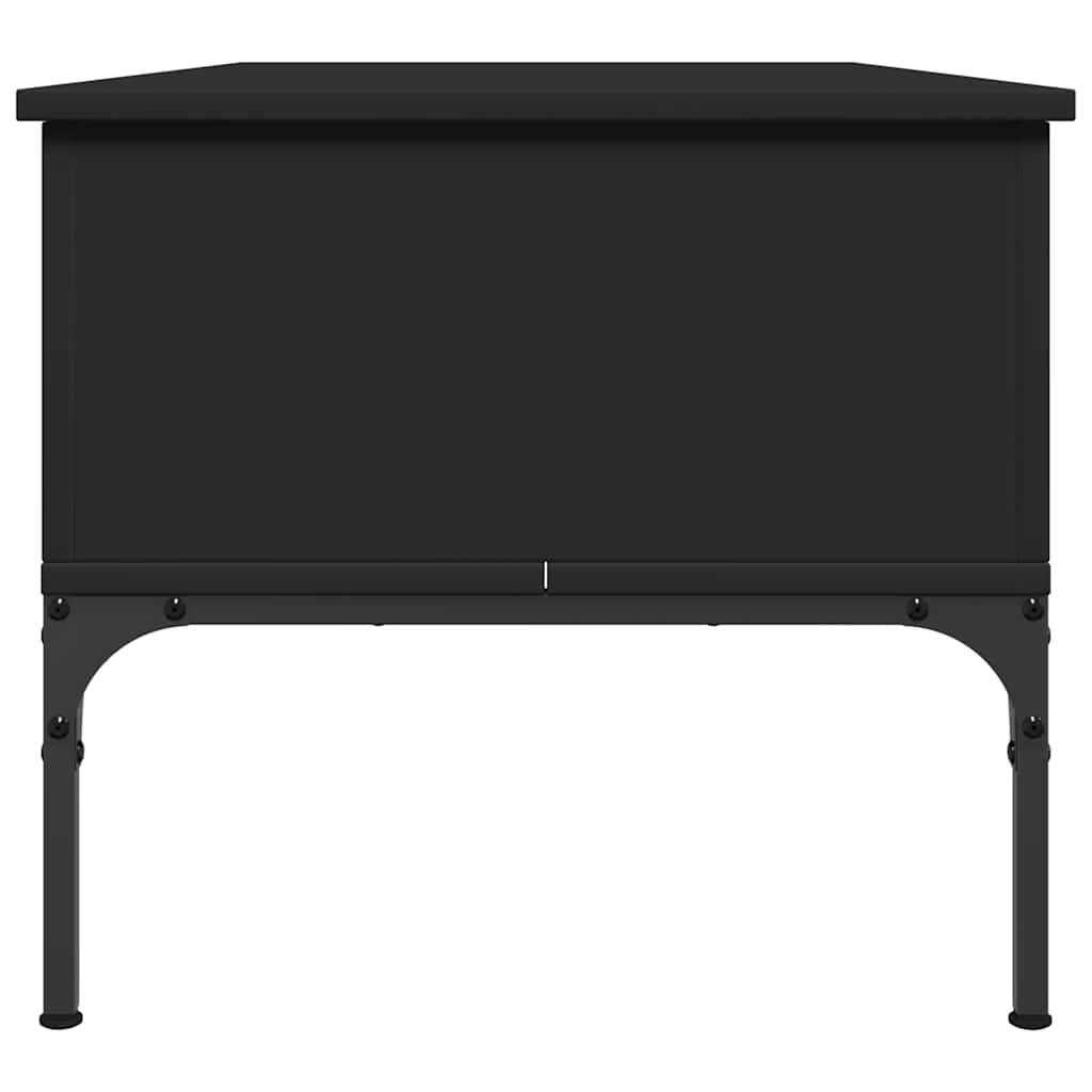 Table basse noir 100x50x45 cm bois d'ingénierie et métal - XIOS