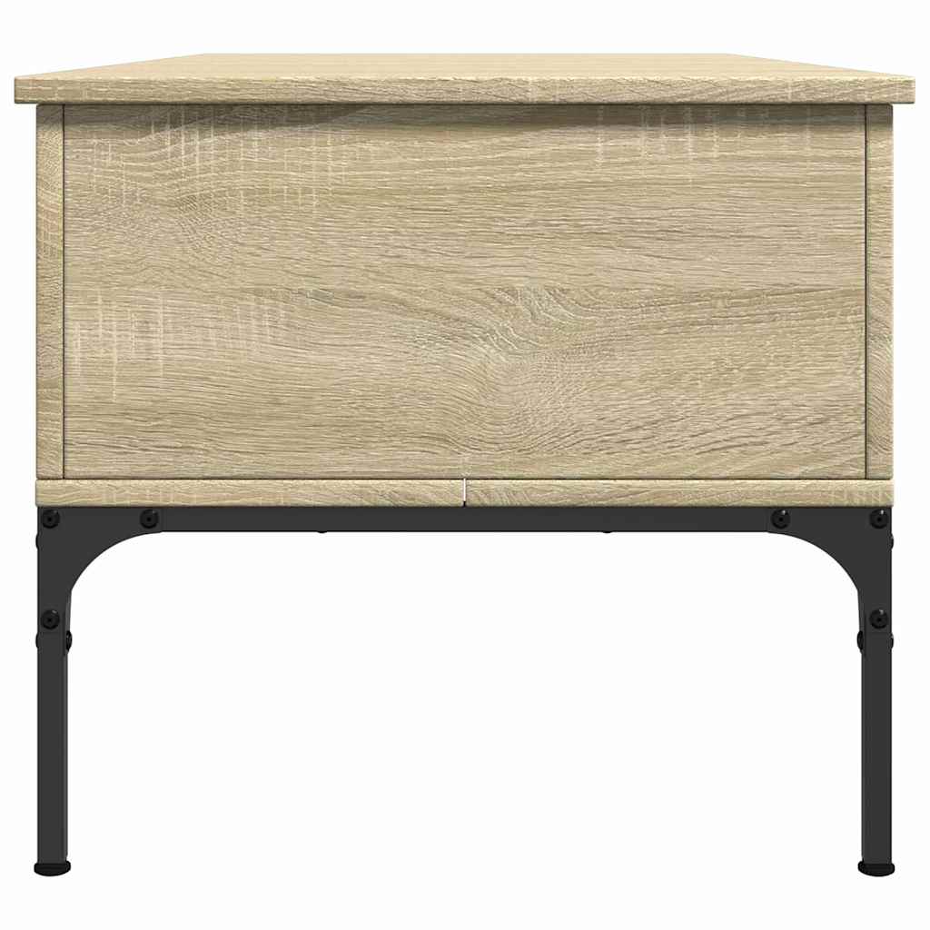 Table basse chêne sonoma 100x50x45cm bois d'ingénierie et métal - XIOS
