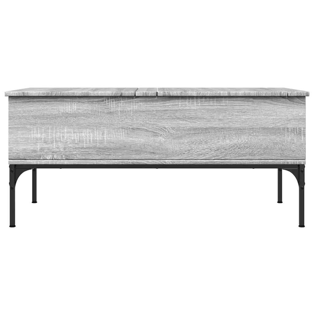 Table basse sonoma gris 100x50x45 cm bois d'ingénierie et métal - XIOS