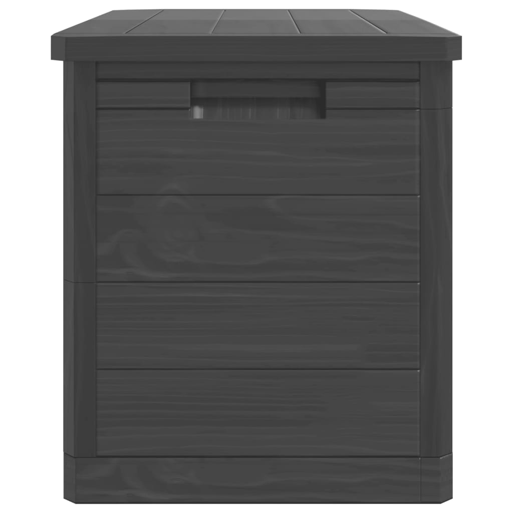 Boîte à coussins d'extérieur anthracite 77,5x44,5x53 cm PP Coffres de jardin vidaXL