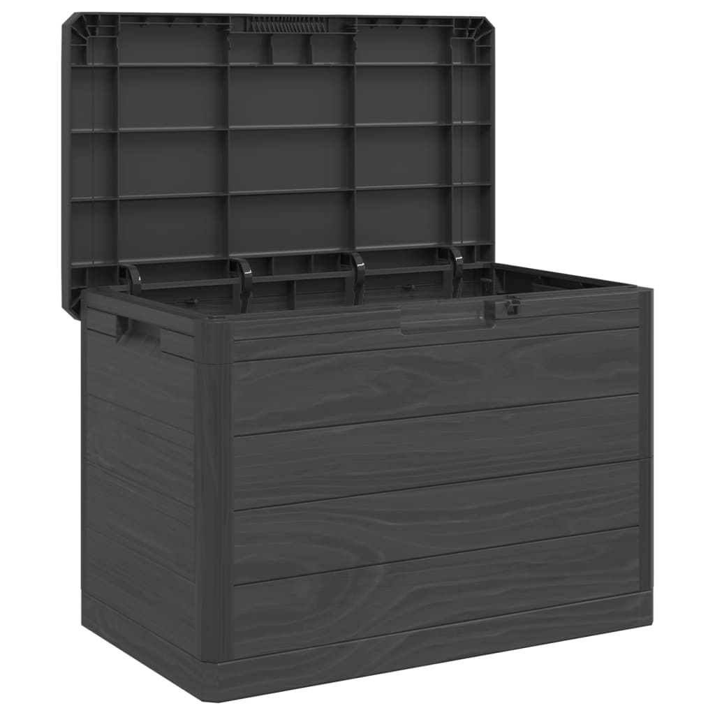 Boîte à coussins d'extérieur anthracite 77,5x44,5x53 cm PP Coffres de jardin vidaXL