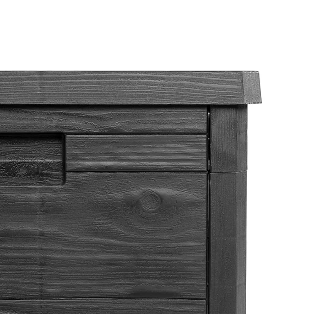 Boîte à coussins d'extérieur anthracite 77,5x44,5x53 cm PP Coffres de jardin vidaXL
