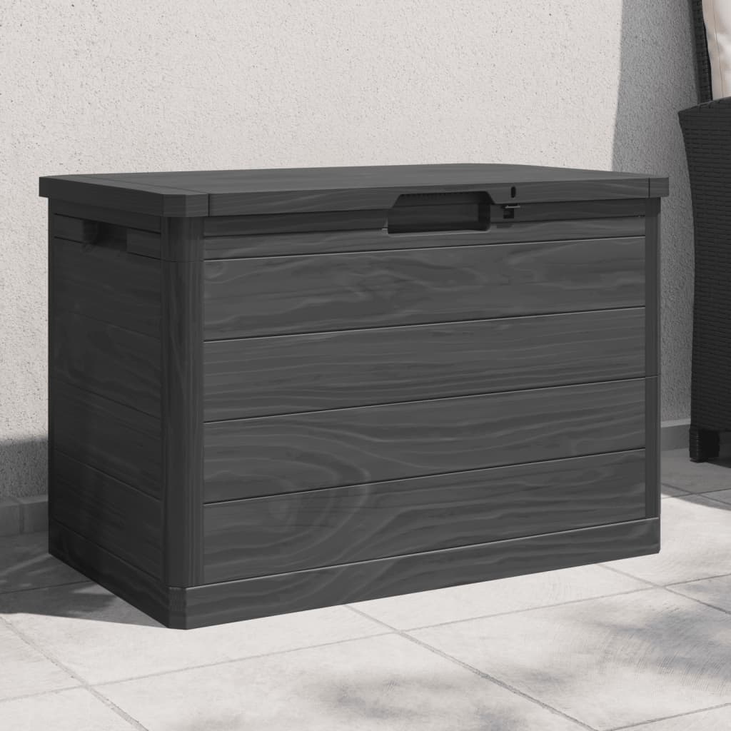 Boîte à coussins d'extérieur anthracite 77,5x44,5x53 cm PP Coffres de jardin vidaXL