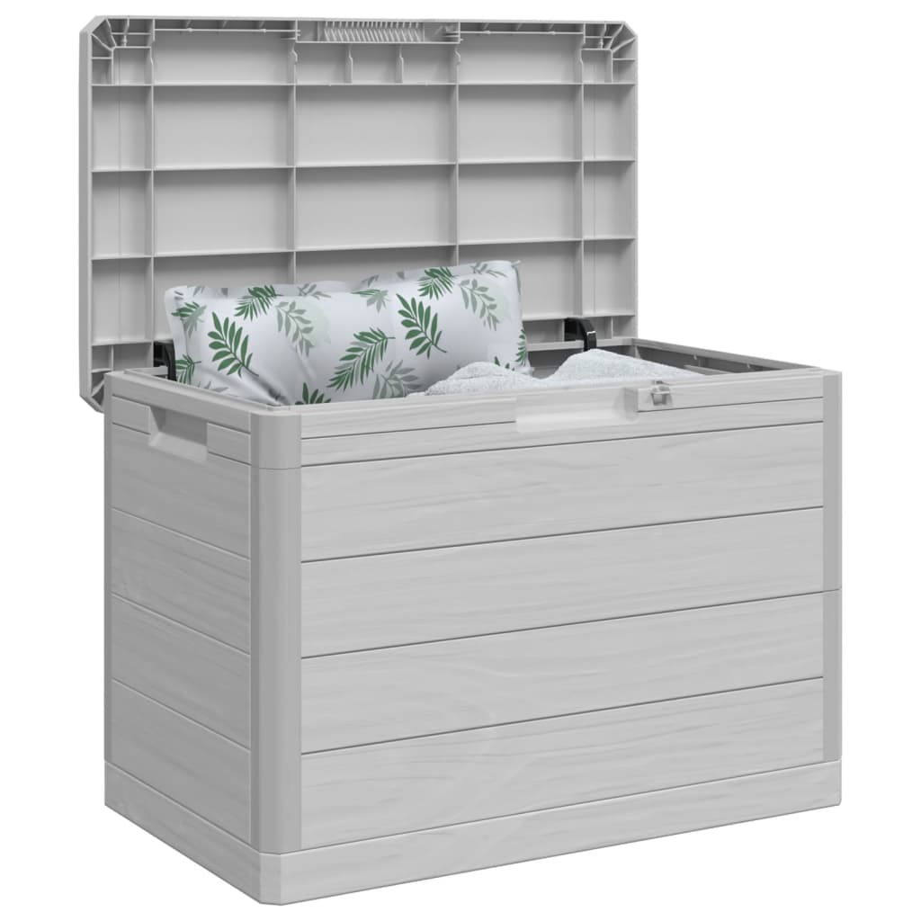 Boîte à coussins d'extérieur gris 77,5x44,5x53 cm polypropylène Coffres de jardin vidaXL