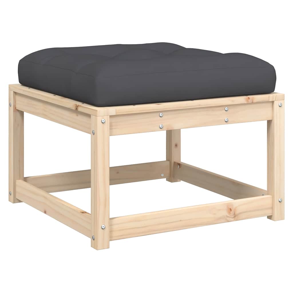 Salon de jardin 5 pcs avec coussins Bois de pin massif