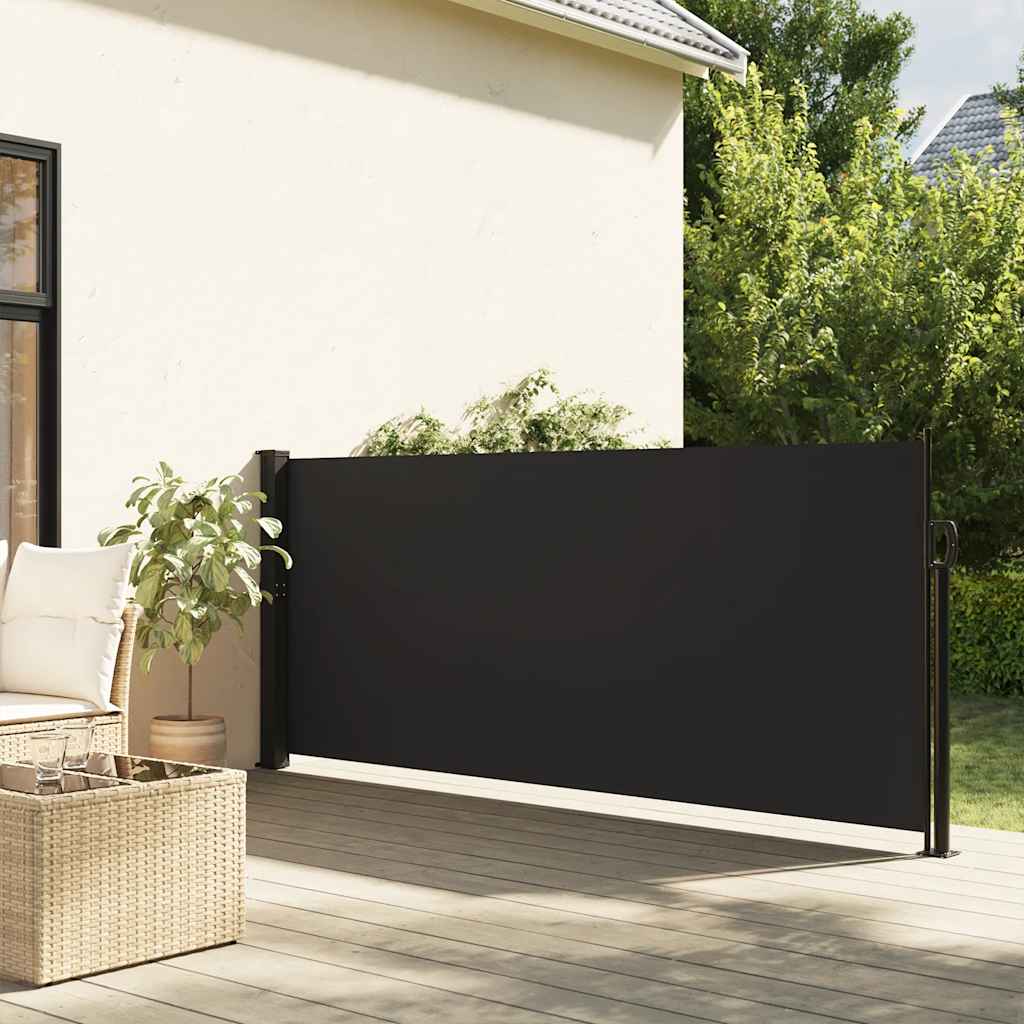 Auvent latéral rétractable noir 100x300 cm Parasols & voiles d'ombrage vidaXL