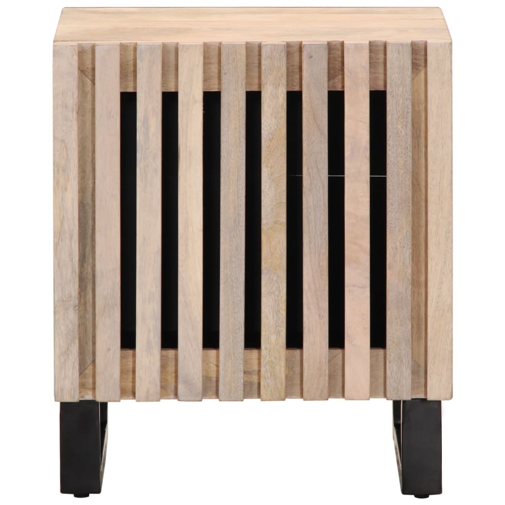 Tables de chevet 2 pcs 40x34x46 cm bois manguier massif blanchi - XIOS