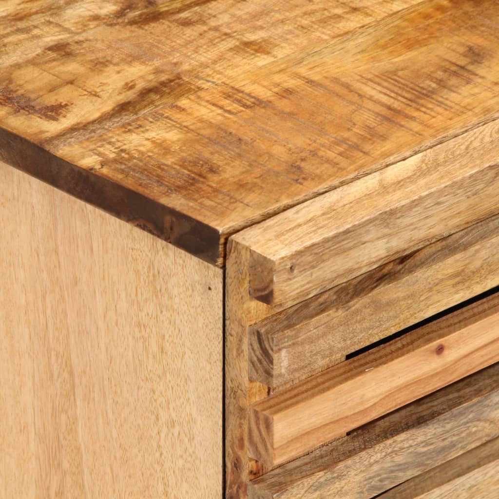 Table de chevet 40x34x46 cm bois de manguier massif brut - XIOS