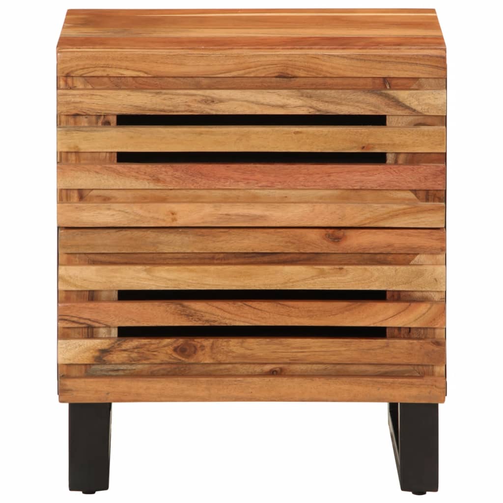 Table de chevet 40x34x46 cm bois d'acacia massif - XIOS
