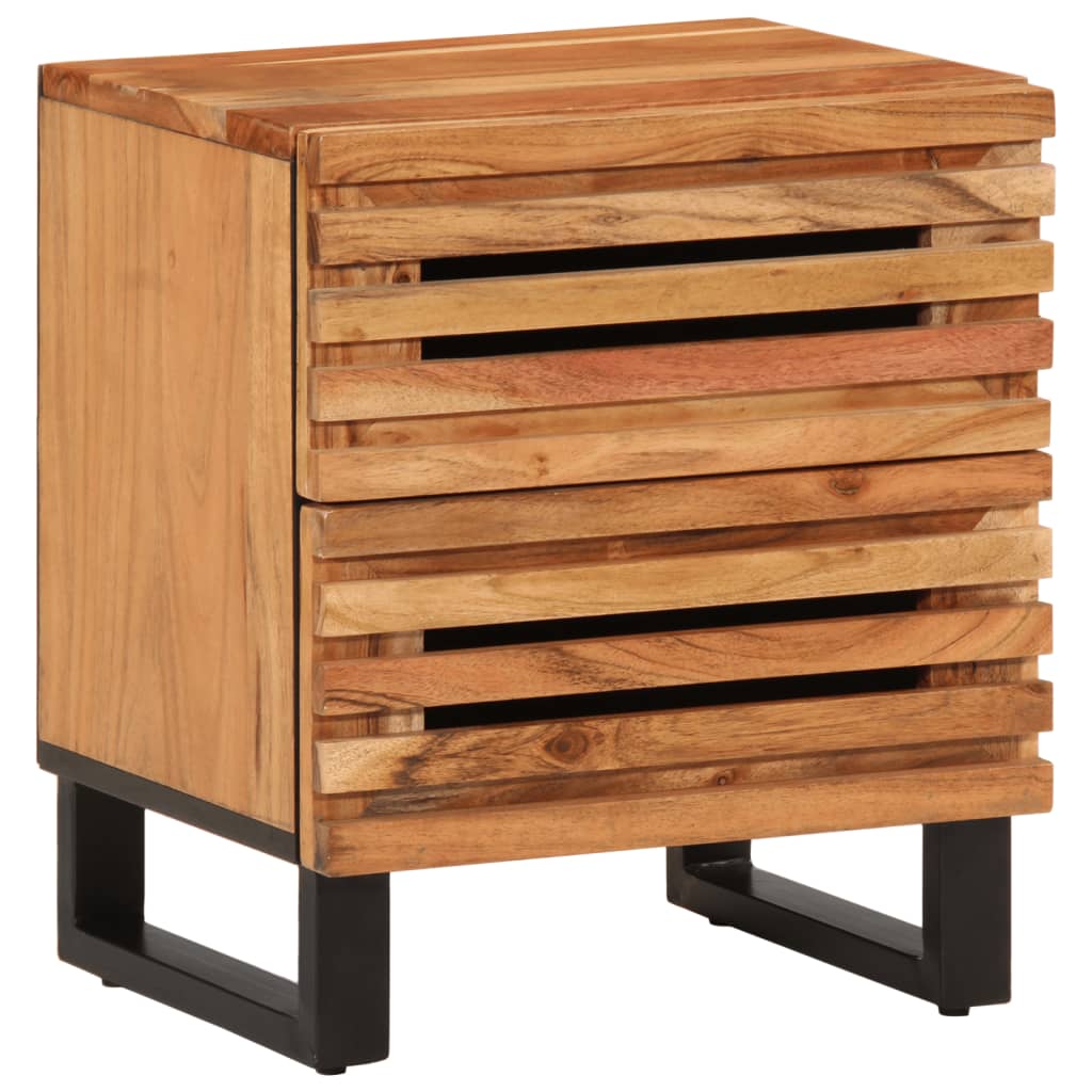 Tables de chevet 2 pcs 40x34x46 cm bois d'acacia massif - XIOS