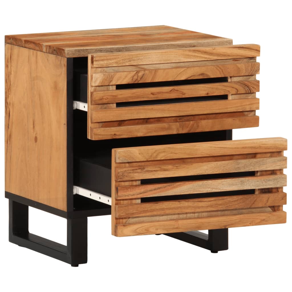 Tables de chevet 2 pcs 40x34x46 cm bois d'acacia massif - XIOS