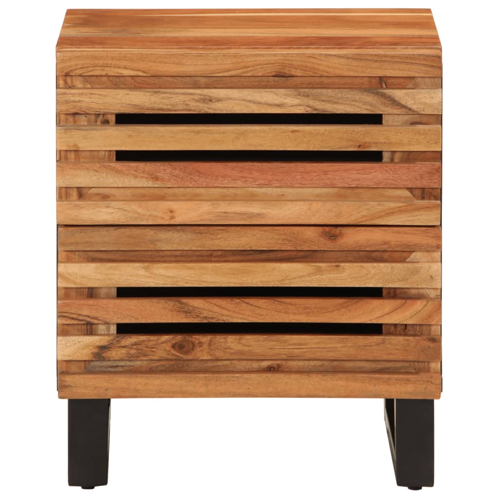 Tables de chevet 2 pcs 40x34x46 cm bois d'acacia massif - XIOS