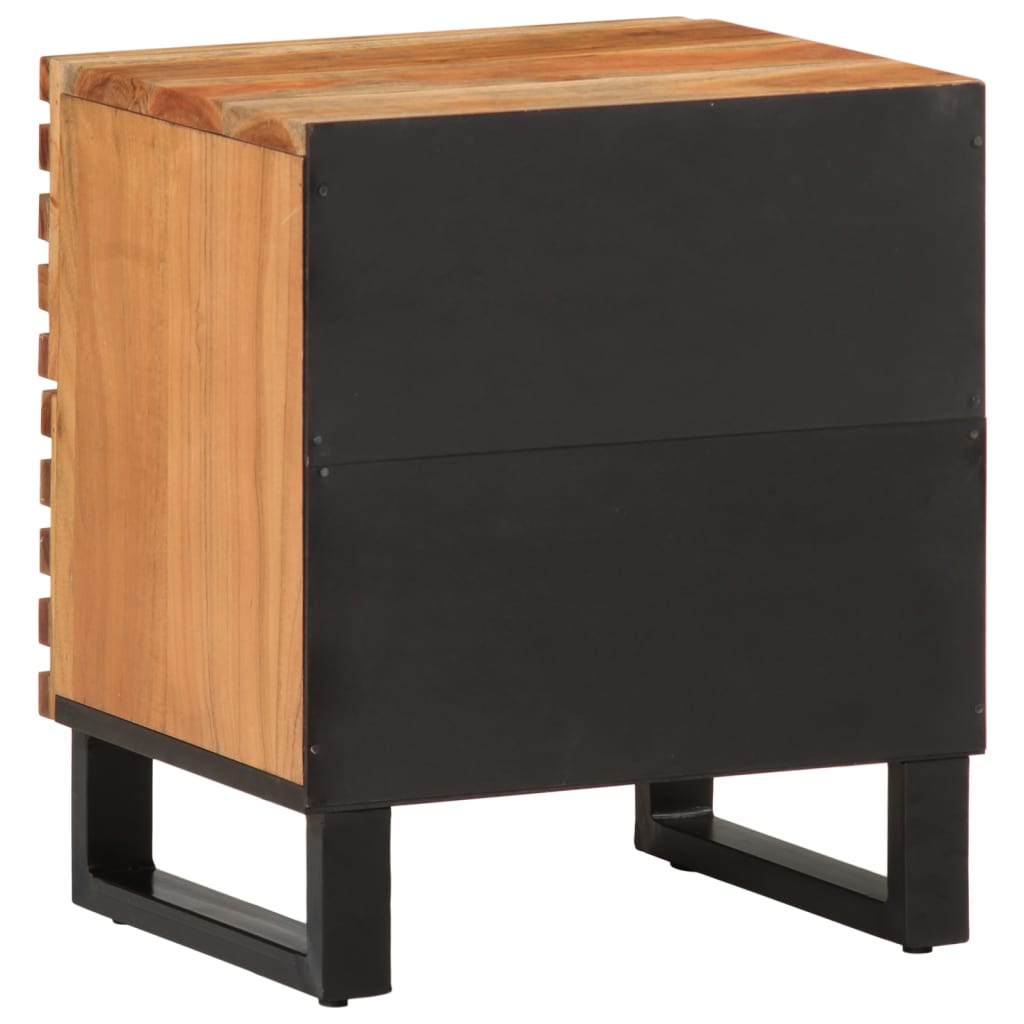 Tables de chevet 2 pcs 40x34x46 cm bois d'acacia massif - XIOS