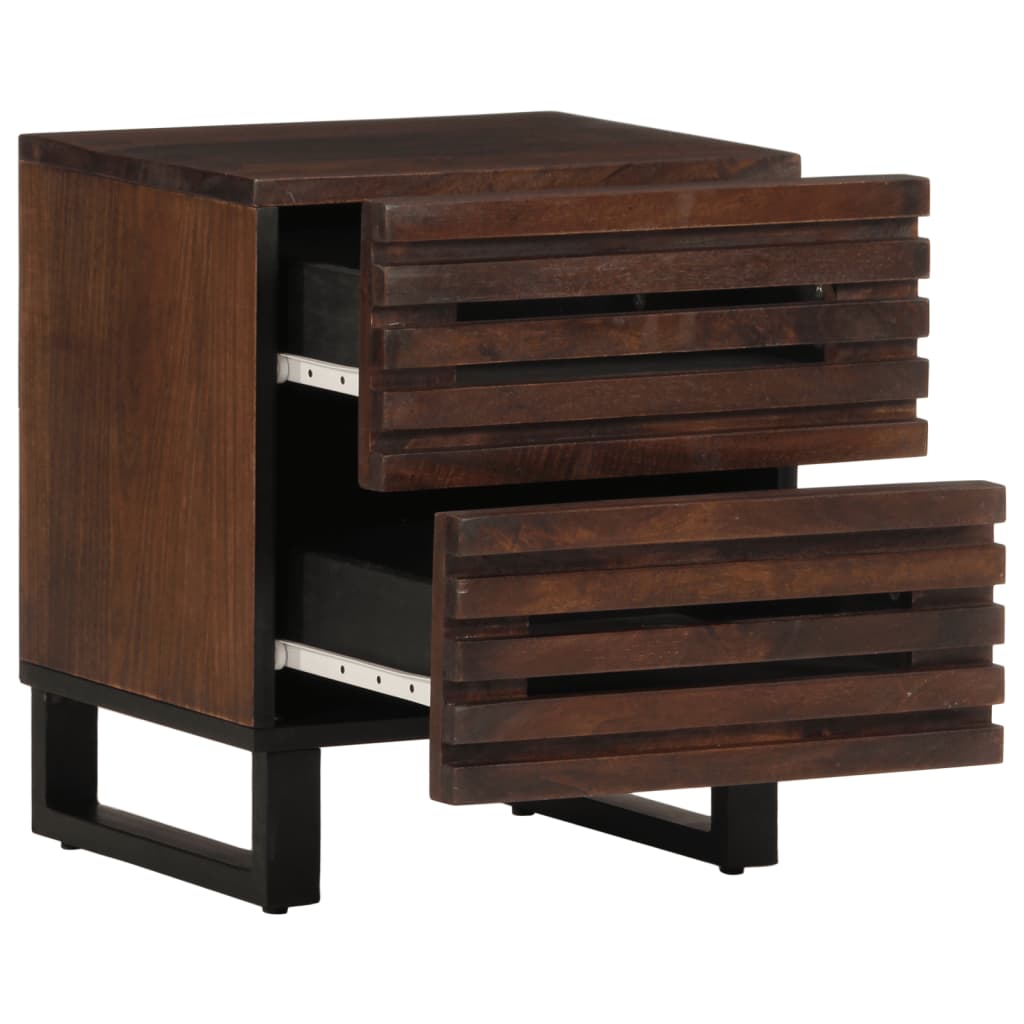 Table de chevet 40x34x46 cm bois de manguier massif - XIOS