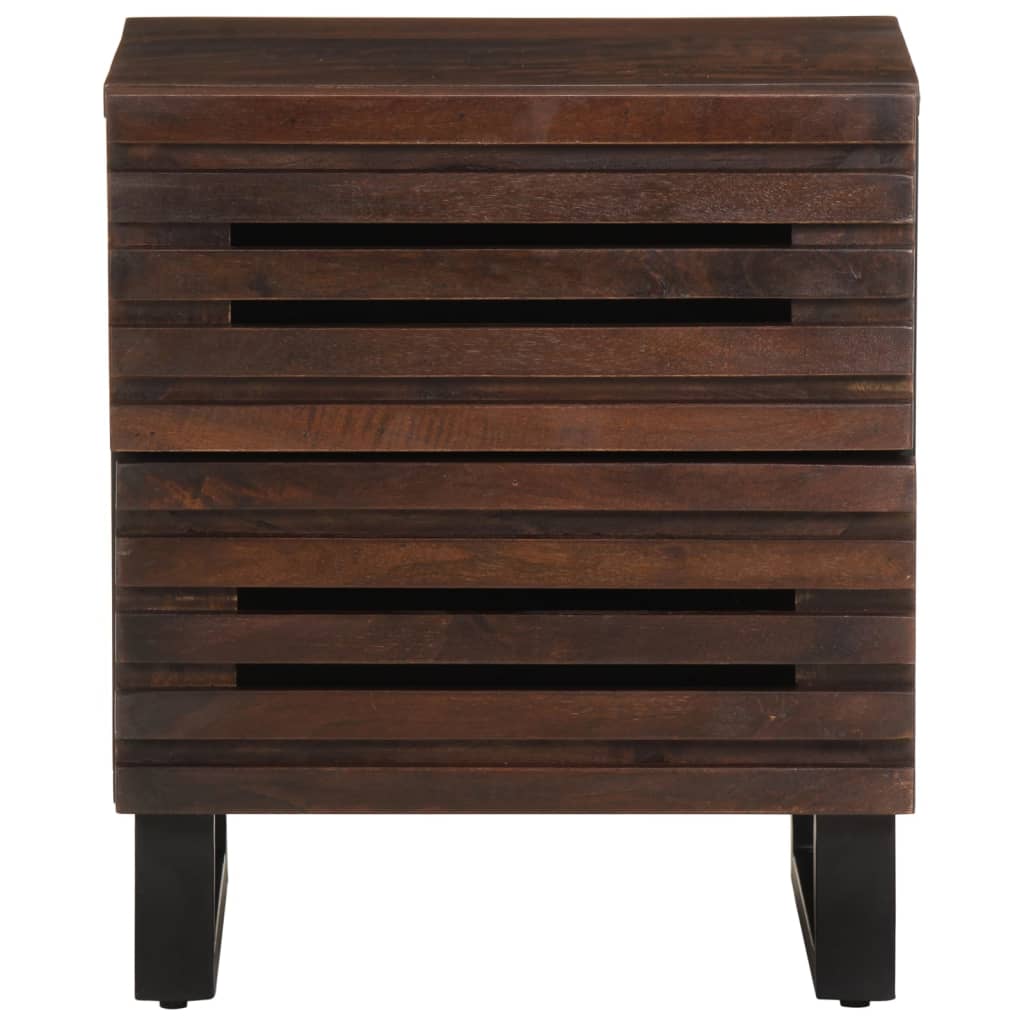 Table de chevet 40x34x46 cm bois de manguier massif - XIOS