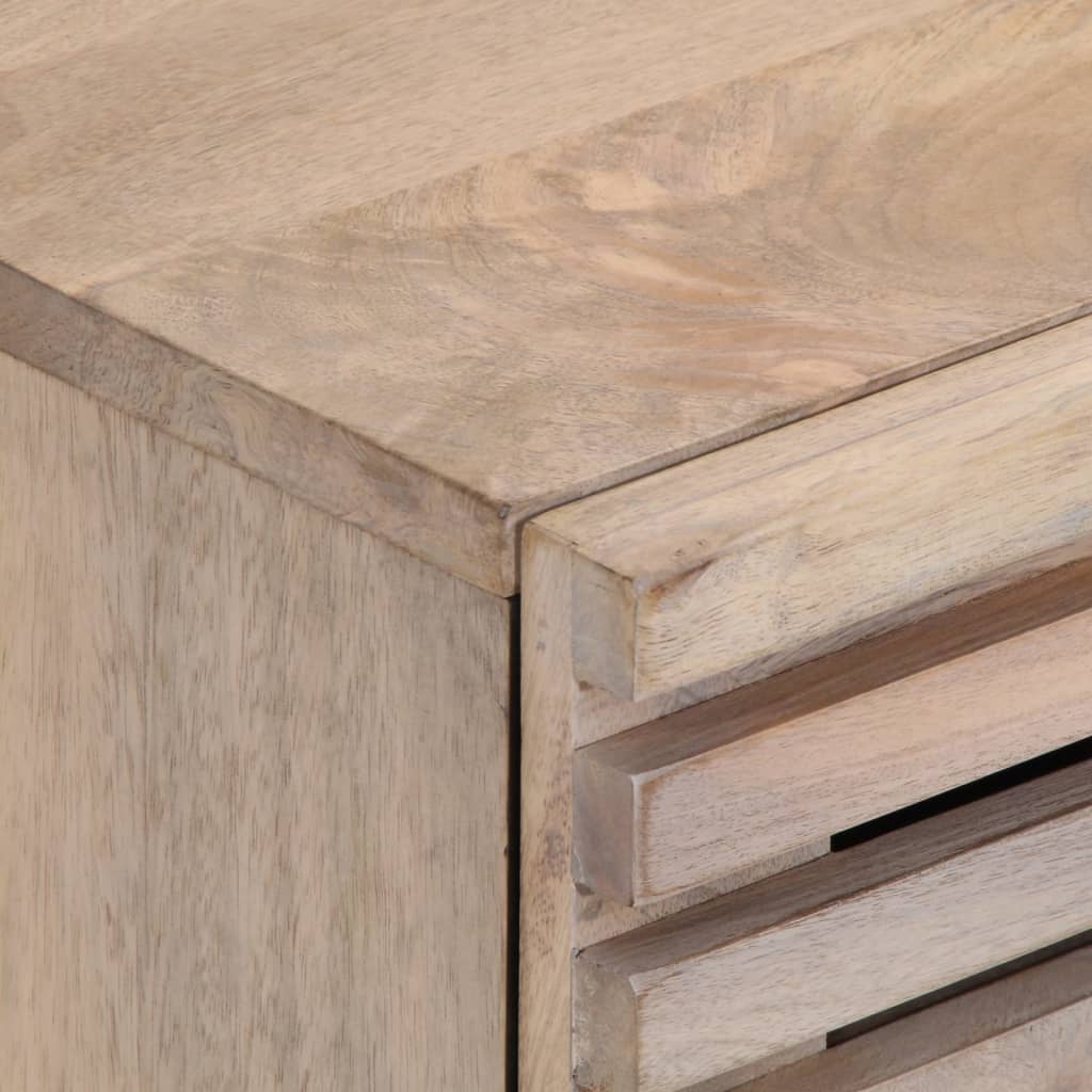 Table de chevet 40x34x46 cm bois de manguier massif blanchi - XIOS