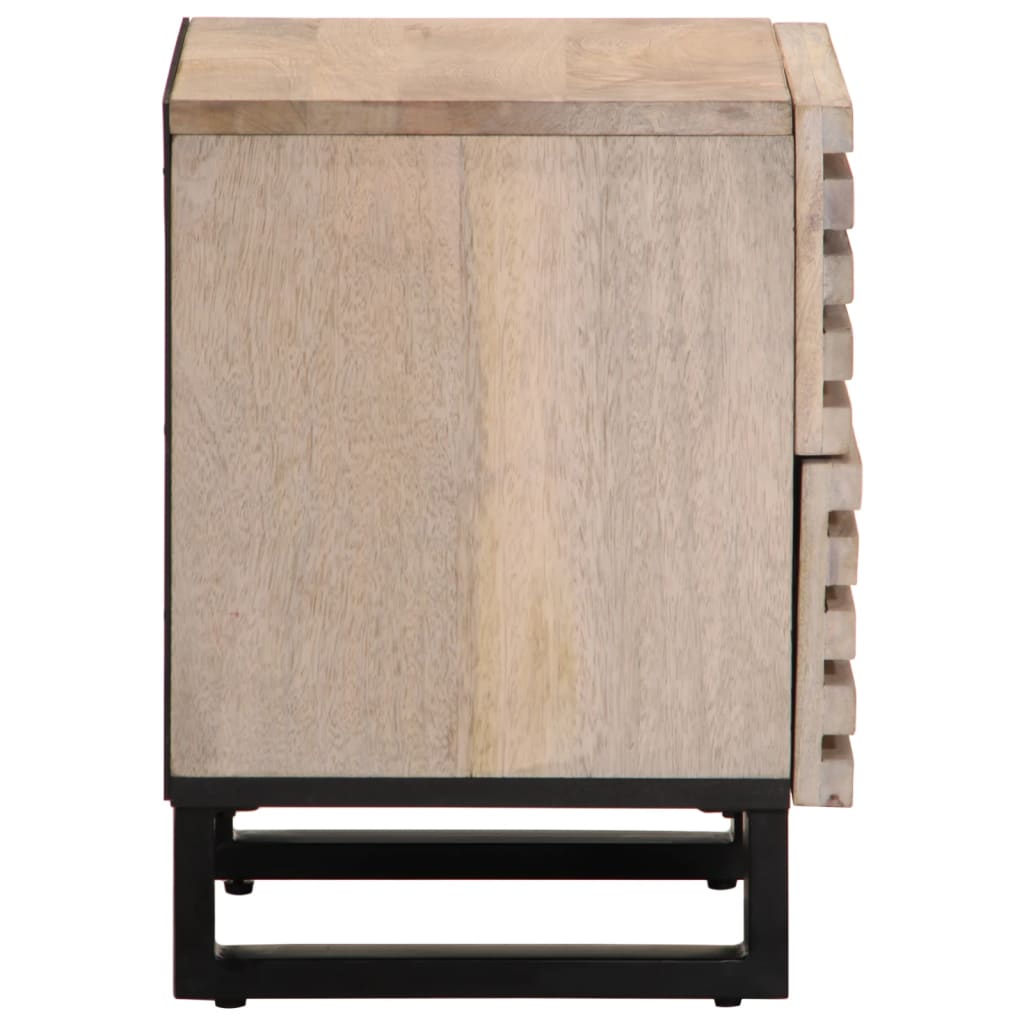 Tables de chevet 2 pcs 40x34x46 cm bois manguier massif blanchi - XIOS