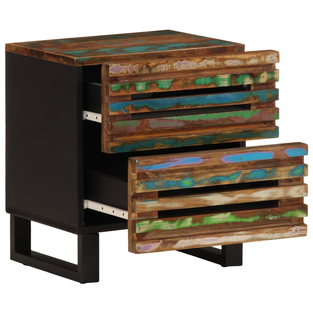 Tables de chevet 2 pcs 40x34x46 cm bois massif de récupération - XIOS