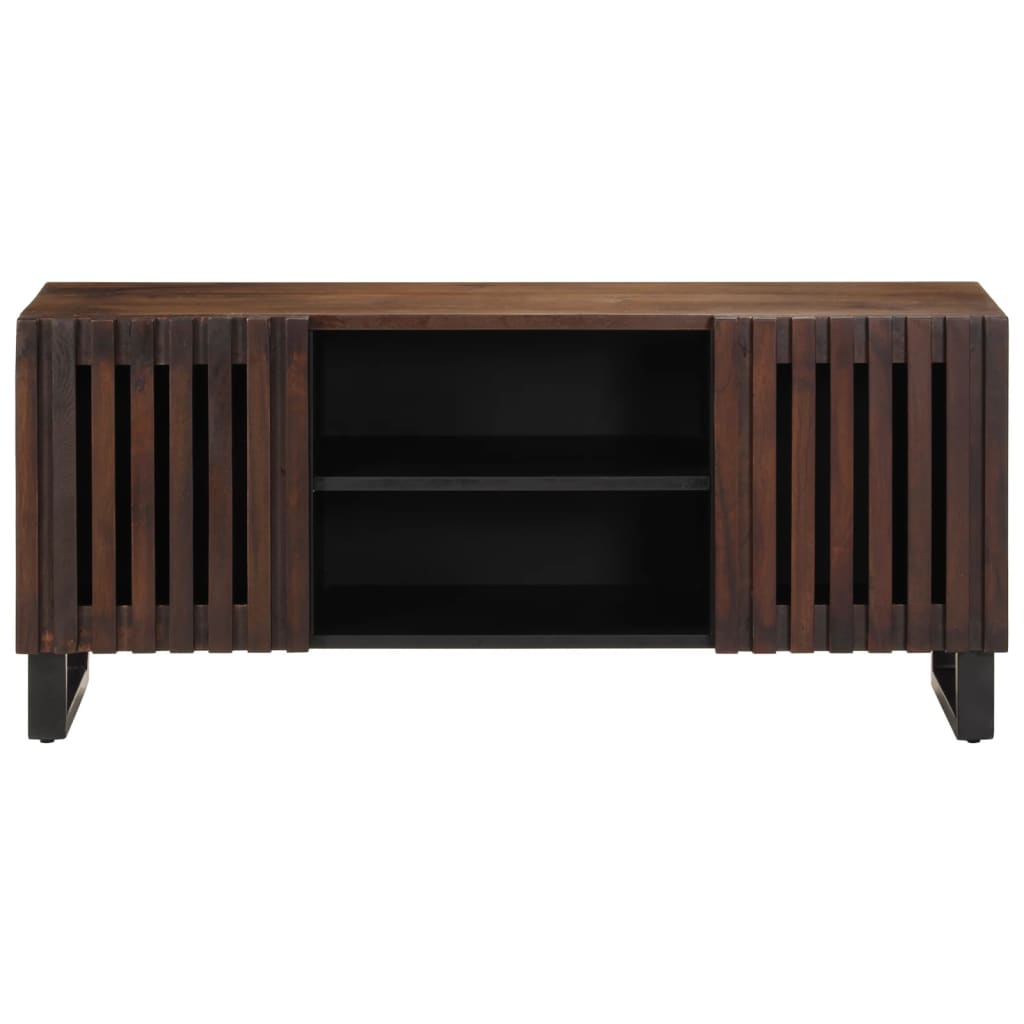 Meuble TV marron 105x34x46 cm bois massif manguier - XIOS