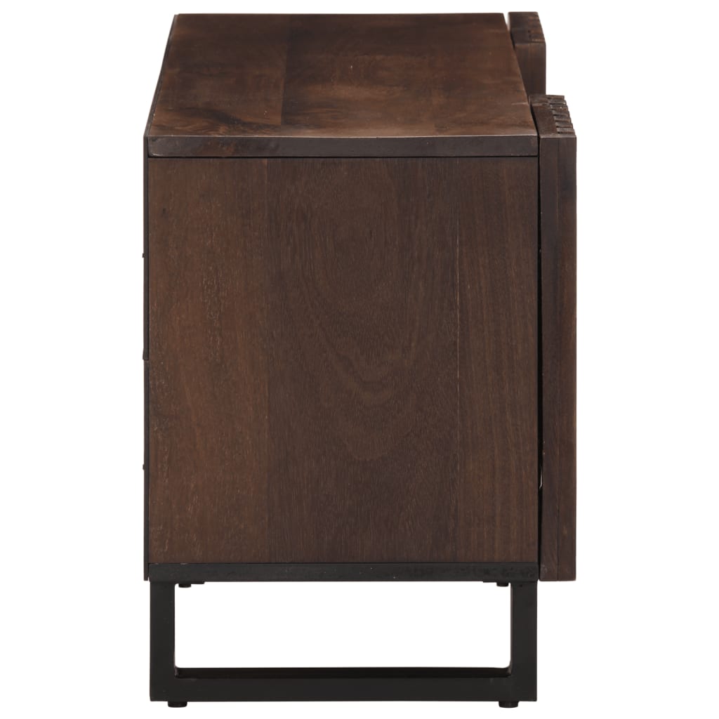 Meuble TV marron 105x34x46 cm bois massif manguier - XIOS