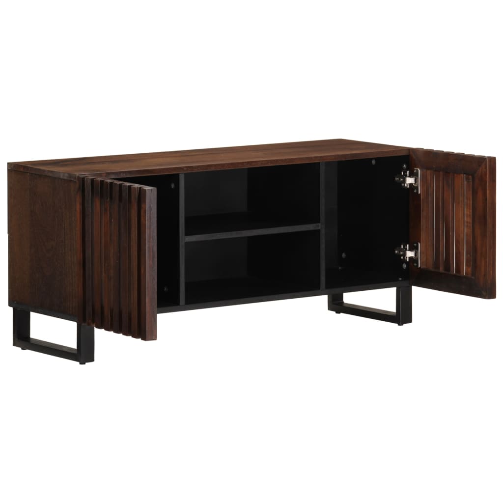 Meuble TV marron 105x34x46 cm bois massif manguier - XIOS