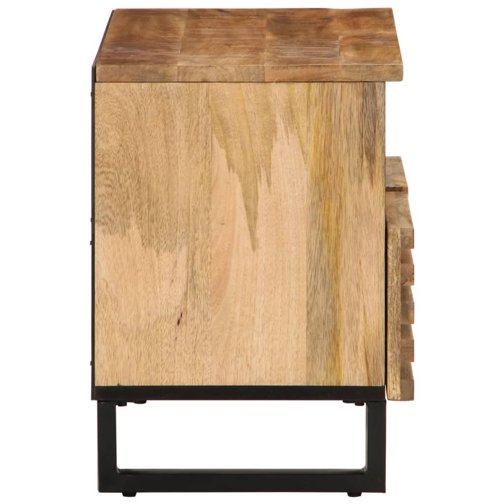 Meuble TV 70x34x46 cm bois massif de manguier brut - XIOS