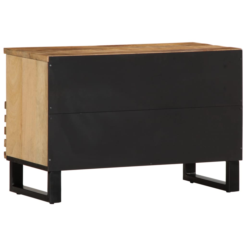 Meuble TV 70x34x46 cm bois massif de manguier brut - XIOS