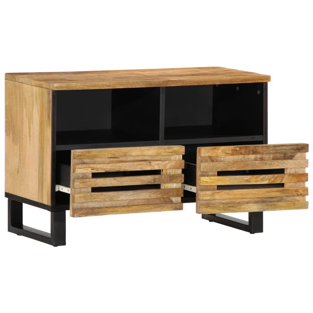 Meuble TV 70x34x46 cm bois massif de manguier brut - XIOS