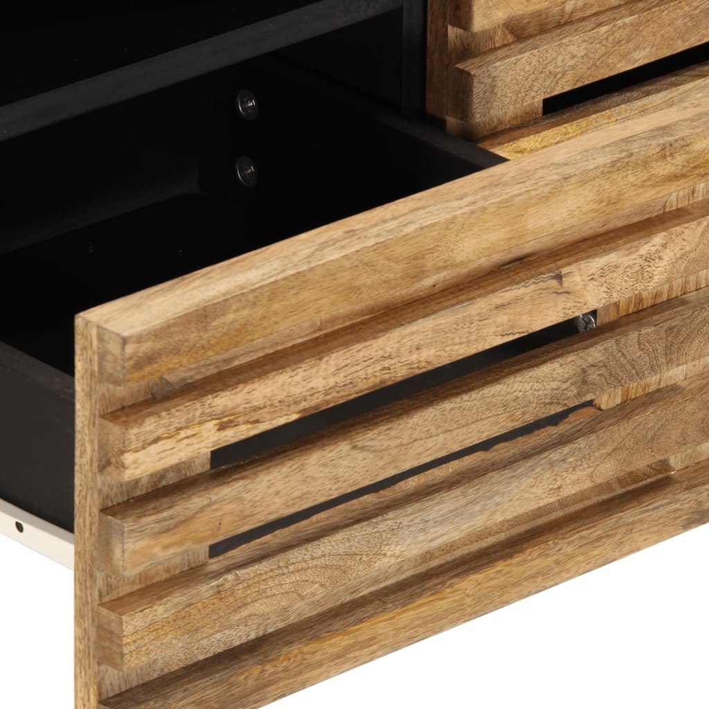 Meuble TV 70x34x46 cm bois massif de manguier brut - XIOS