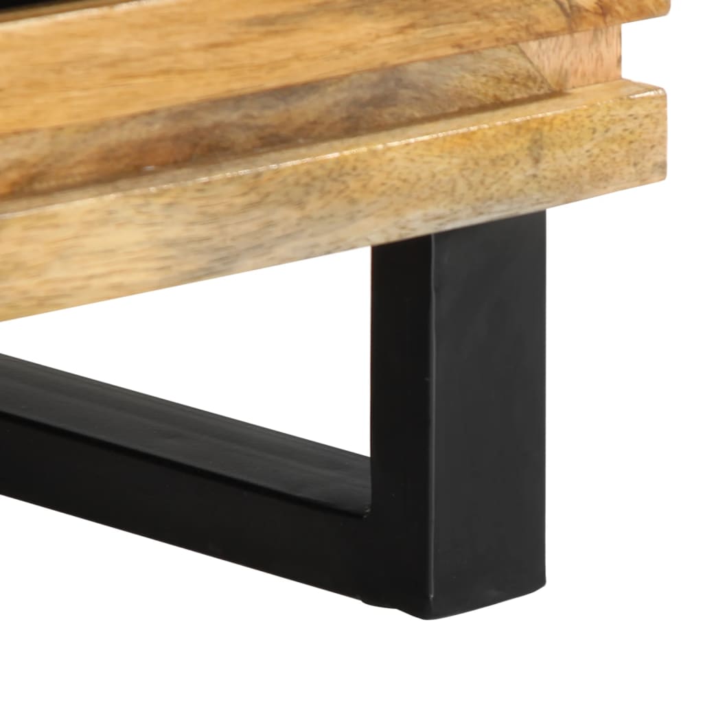 Meuble TV 70x34x46 cm bois massif de manguier brut - XIOS