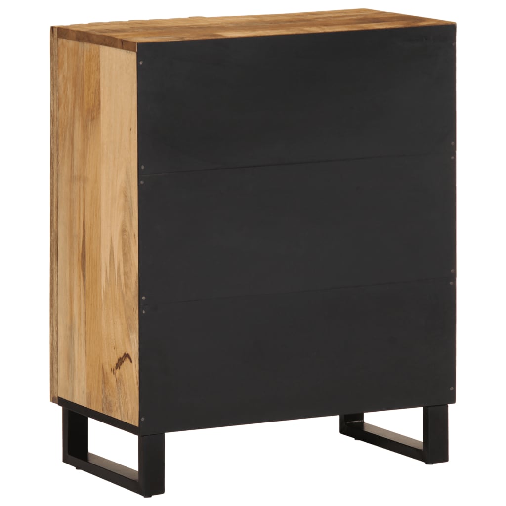 Buffet 60x34x75 cm bois de manguier massif brut - XIOS