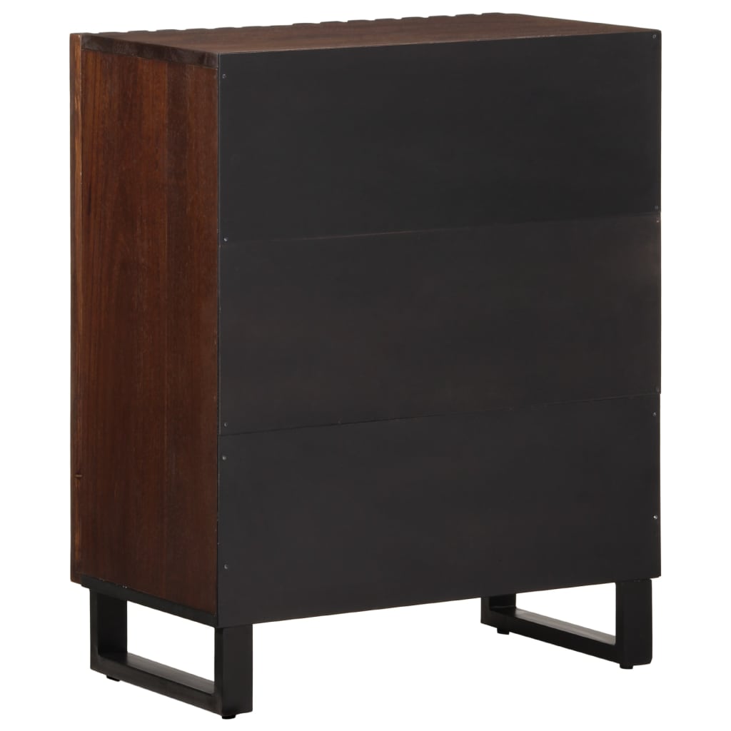 Buffet marron 60x34x75 cm bois massif de manguier - XIOS