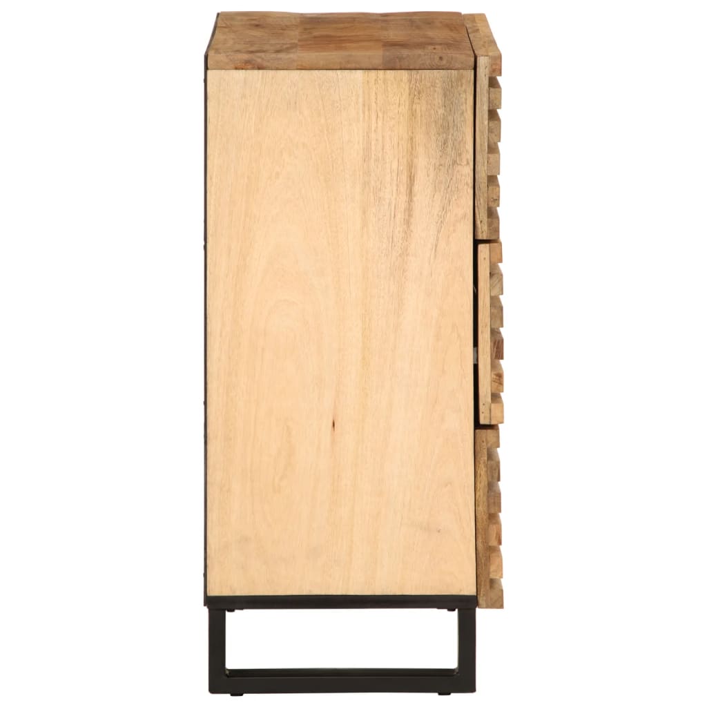 Buffet 60x34x75 cm bois de manguier massif brut - XIOS