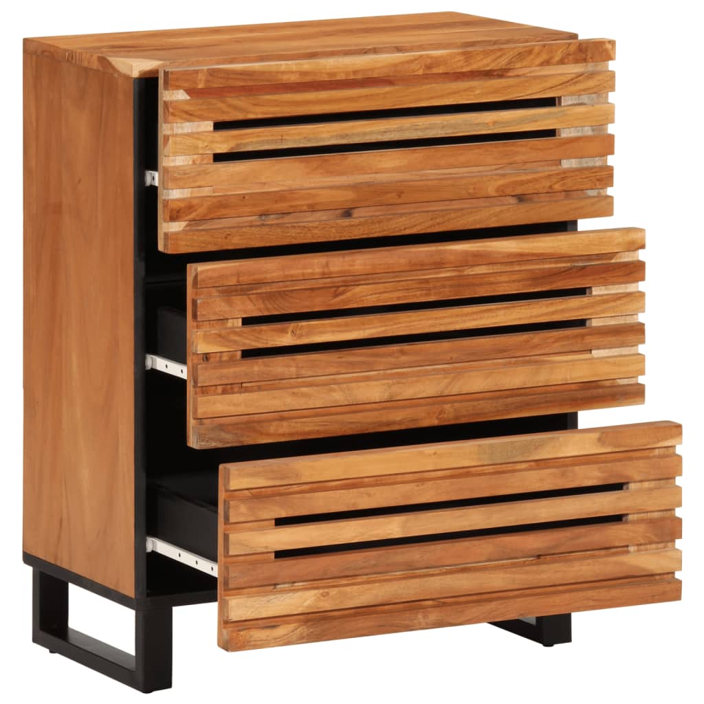 Buffet 60x34x75 cm bois d'acacia massif - XIOS
