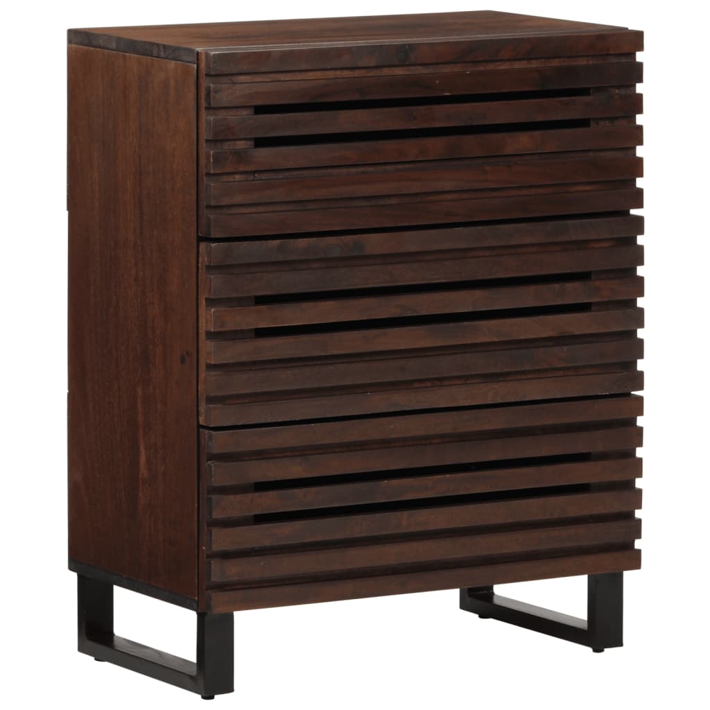 Buffet marron 60x34x75 cm bois massif de manguier - XIOS