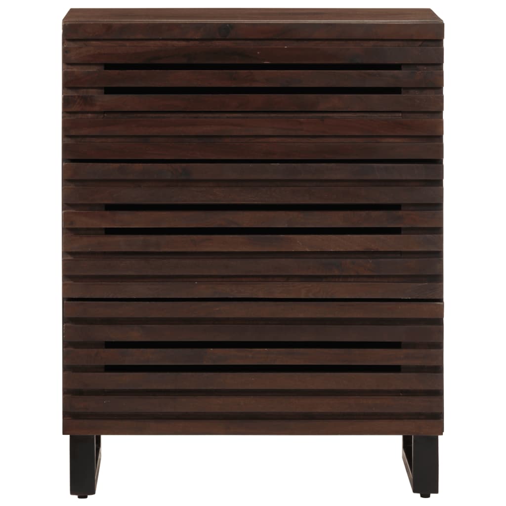 Buffet marron 60x34x75 cm bois massif de manguier - XIOS